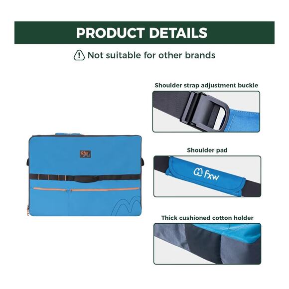 FXW 45" Specialized Dog Playpen Storage Bag - Fits 8 Panels + 9 Stakes, Blue - Picture 5 of 6